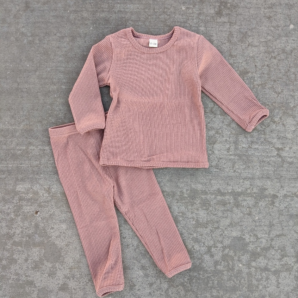 Ribbed baby pajamas set 6-12 months
